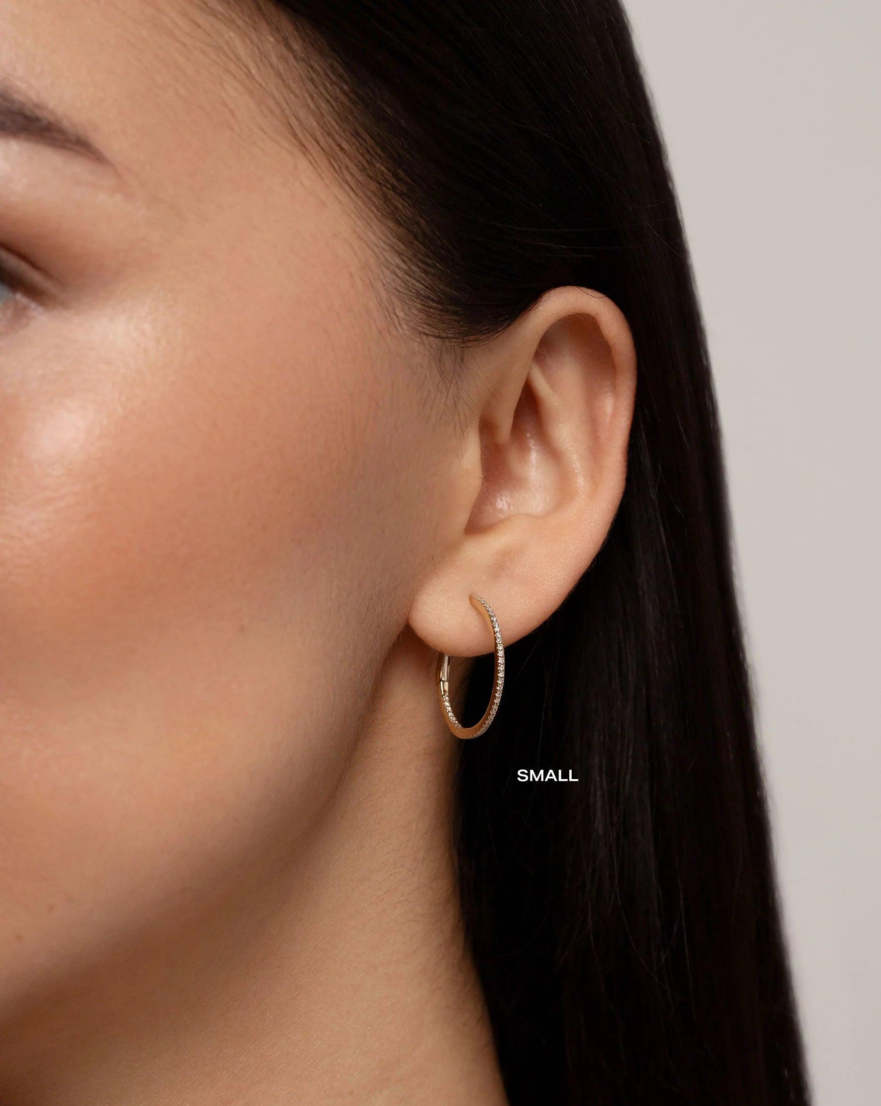 Sparkling Diamond Hoop Earrings.