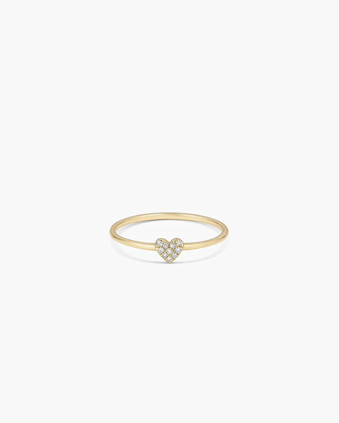14K Diamond Pavé Heart Ring