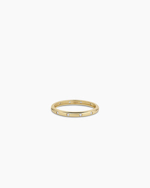 14K Diamond Lou Helium Ring