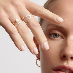 Birthstone Baguette Ring - Garnet NikNenz™ Premium Gold & Diamonds