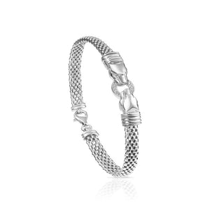 Sterling Silver Italian Jaguar Bracelet, 7.5In