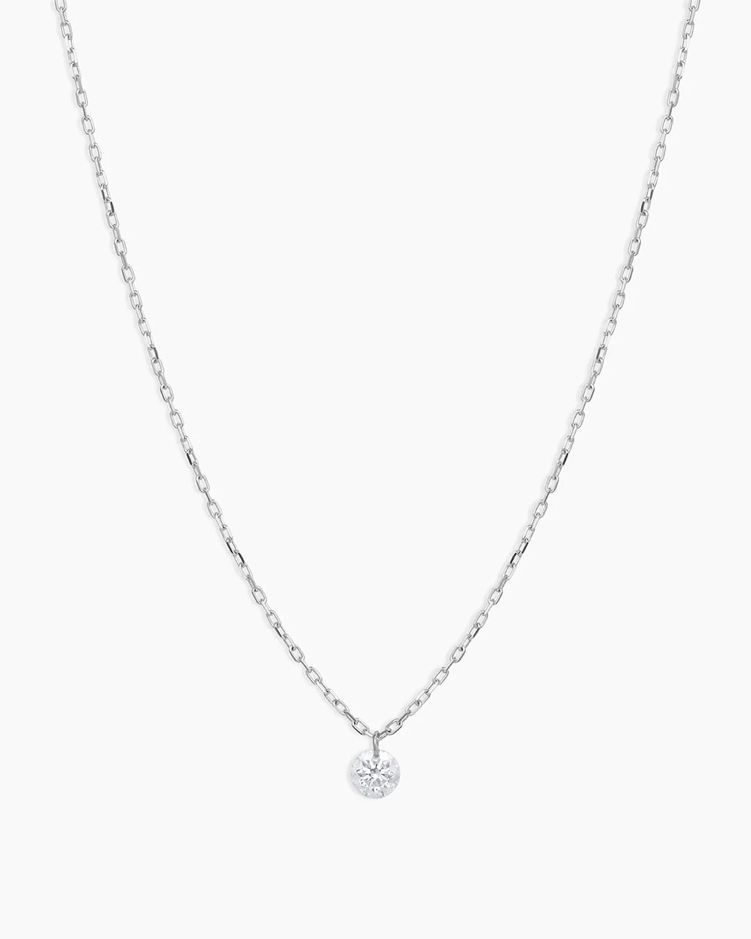 18K Floating Diamond Necklace