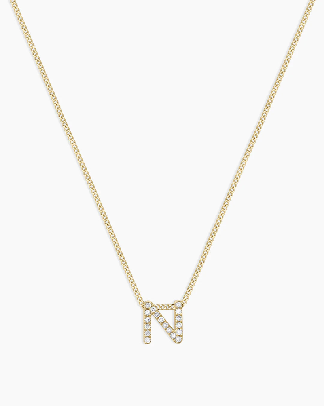 14K Diamond Alphabet Necklace