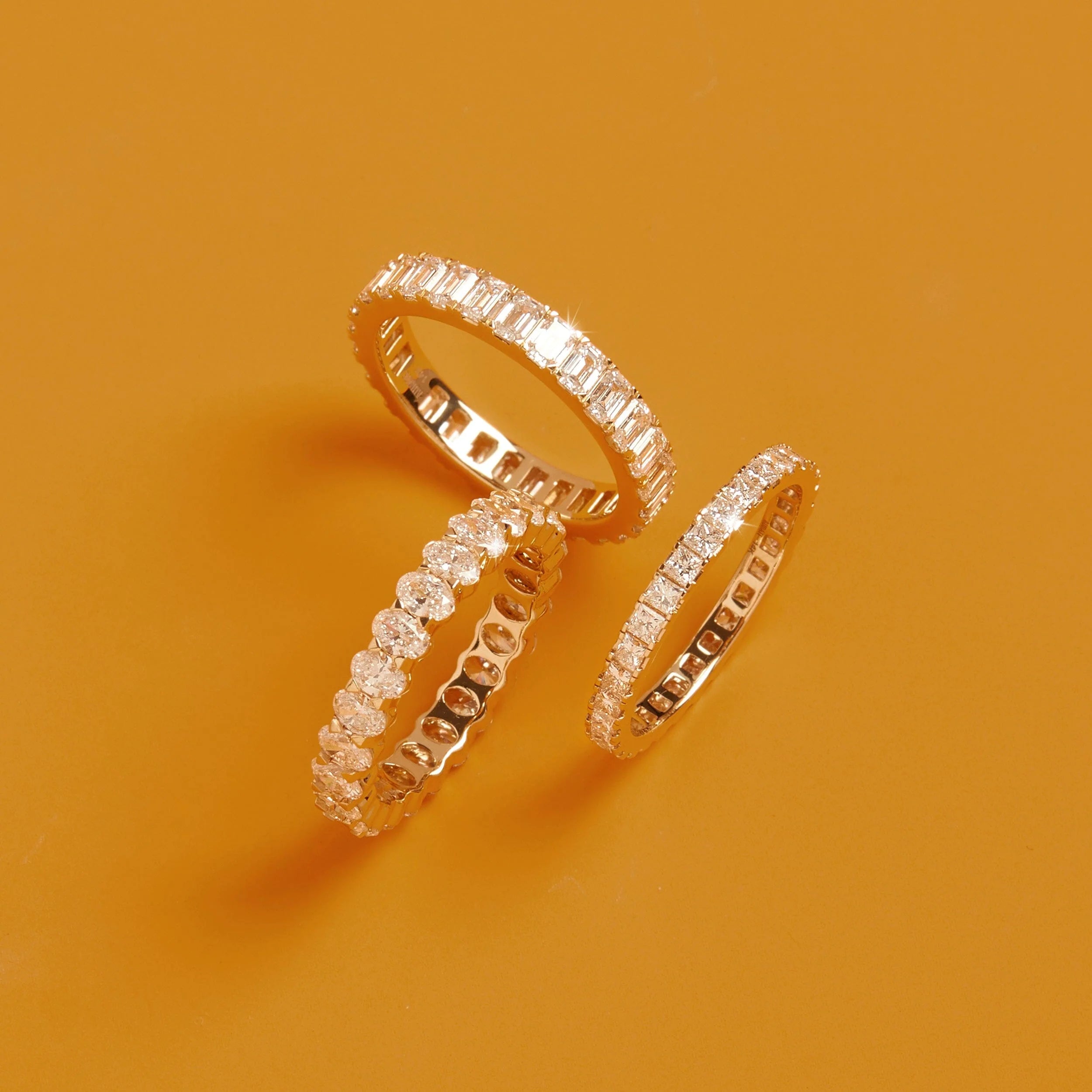 Princess Cut Lab Grown Diamond Eternity Ring NikNenz™ Premium Gold & Diamonds