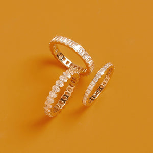 Princess Cut Lab Grown Diamond Eternity Ring NikNenz™ Premium Gold & Diamonds