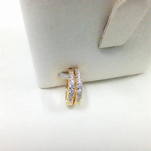 Pandora Moments Sparkling Huggie Gold Hoop Earrings