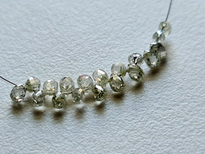 2.4X1.7Mm-3.2X2.5Mm Clear White Diamond Drop, Sparkling Clear White Faceted Diamond Tear Drops, Diamond Drops (1Pc to 2Pcs Option)-Ppsk12