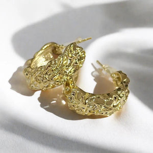 Elegant 14K Gold Twisted Hoop Earrings - Perfect Birthday & Bridesmaid Gift.