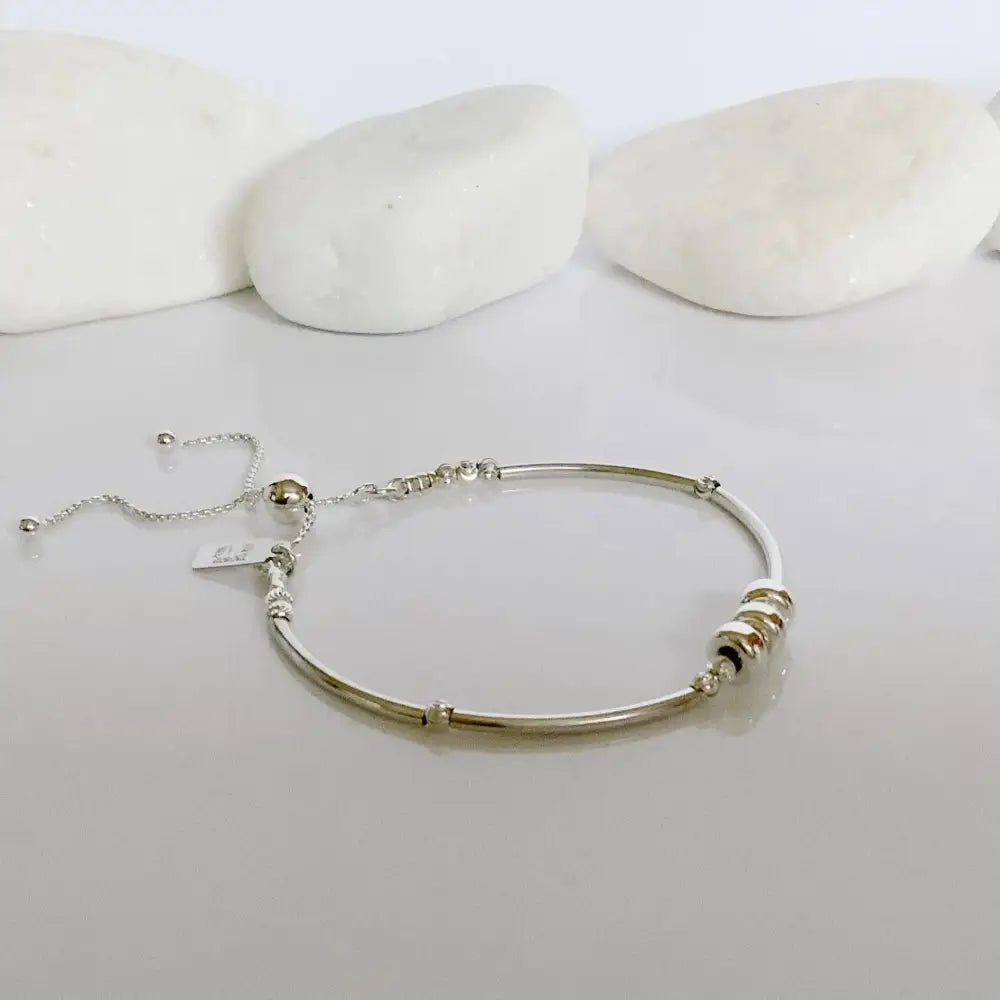 Calming Sterling Silver Fidget Bracelet - Perfect Sensory Stress Relief Jewelry Gift.