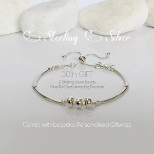 Calming Sterling Silver Fidget Bracelet - Perfect Sensory Stress Relief Jewelry Gift.