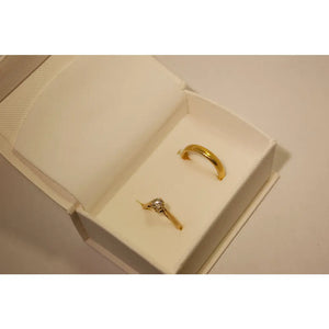 Cathedral - Gold and Solitaire Diamond Engagement Ring