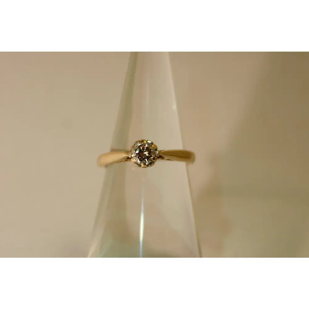 Cathedral - Gold and Solitaire Diamond Engagement Ring