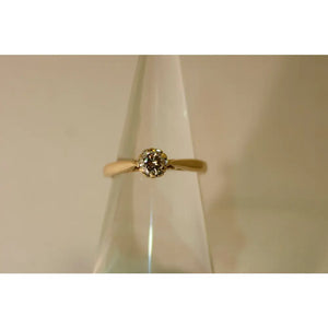 Cathedral - Gold and Solitaire Diamond Engagement Ring
