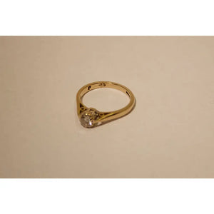 Cathedral - Gold and Solitaire Diamond Engagement Ring