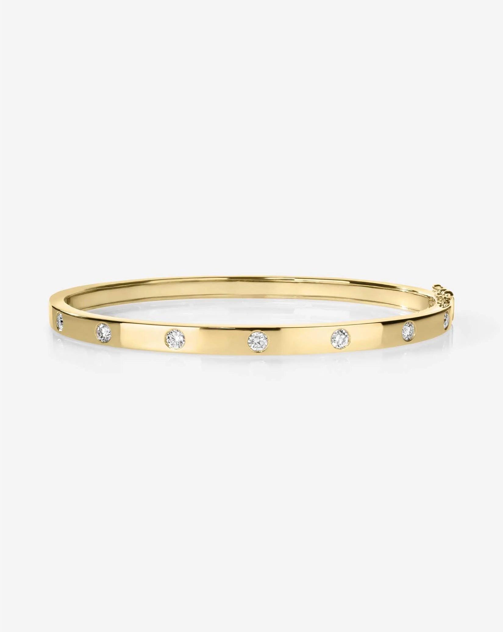 Exquisite Inlay Diamond Bangle – Dazzle with Elegance!.