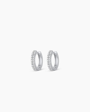 14K Diamond Double down Huggies