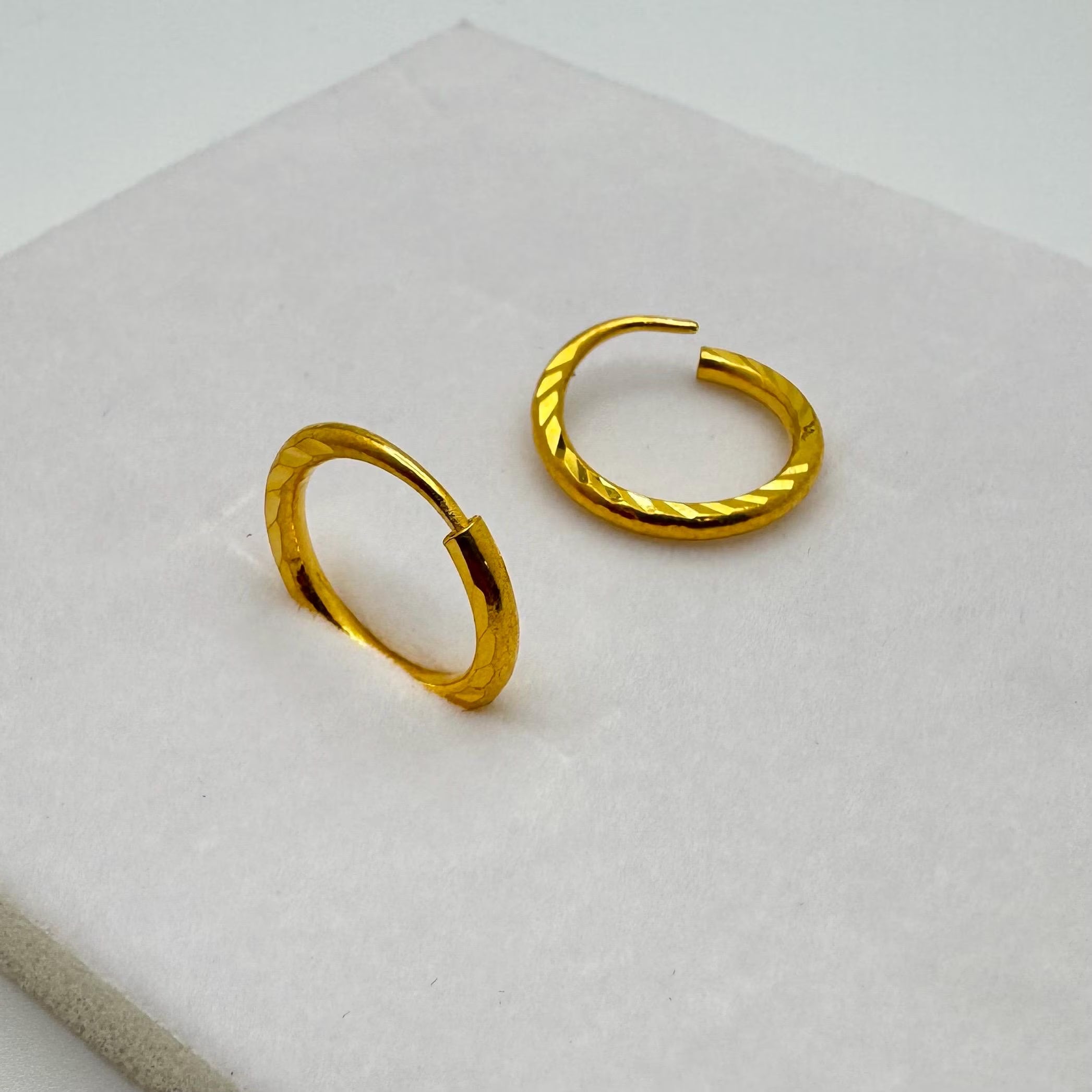 Pure Gold Hoops 2.3 Grams, 24K Solid Gold Earrings for Women, 15MM Hoops for Her, Genuine 999.9 Yellow Gold