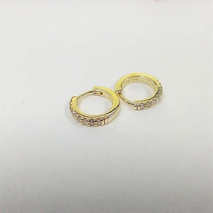 Pandora Moments Sparkling Huggie Gold Hoop Earrings