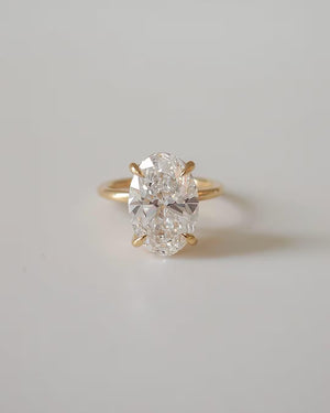 Oval Moissanite Engagement Ring, 14K Gold Solitaire Wedding Ring, Anniversary Ring for Her, Promise Ring, Bridal Set Ring, Rings for Women