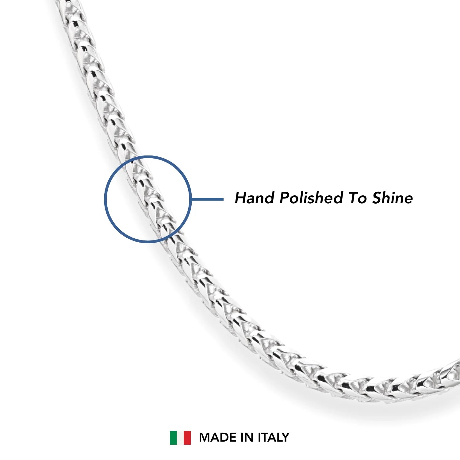 925 Sterling Silver Franco Chain Bracelet