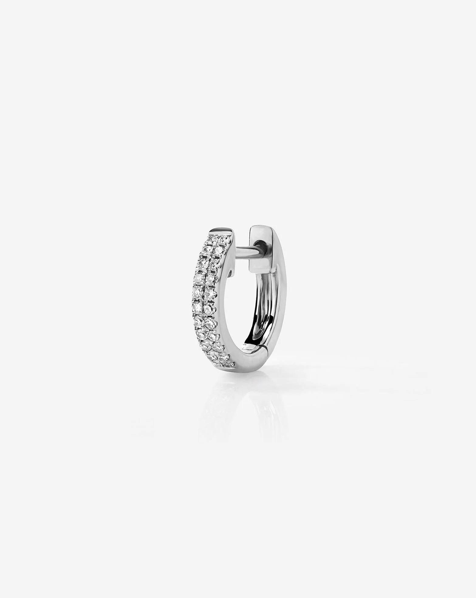 Delicate Double Row Huggie Earrings.