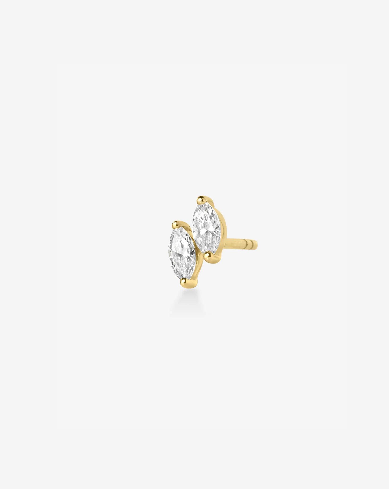 Stunning Double Marquise Lab Diamond Stud Earrings.