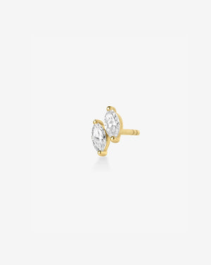 Stunning Double Marquise Lab Diamond Stud Earrings.