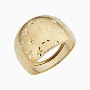 Celestial Elegance: Starry Night Dome Ring.