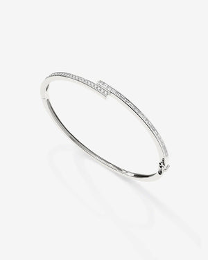 Elegant Baguette and Round Diamond Wrap Bangle.