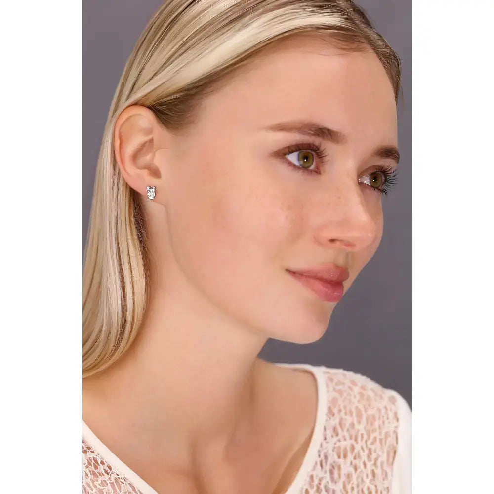 Charming CZ Owl Stud Earrings in Premium Sterling Silver.