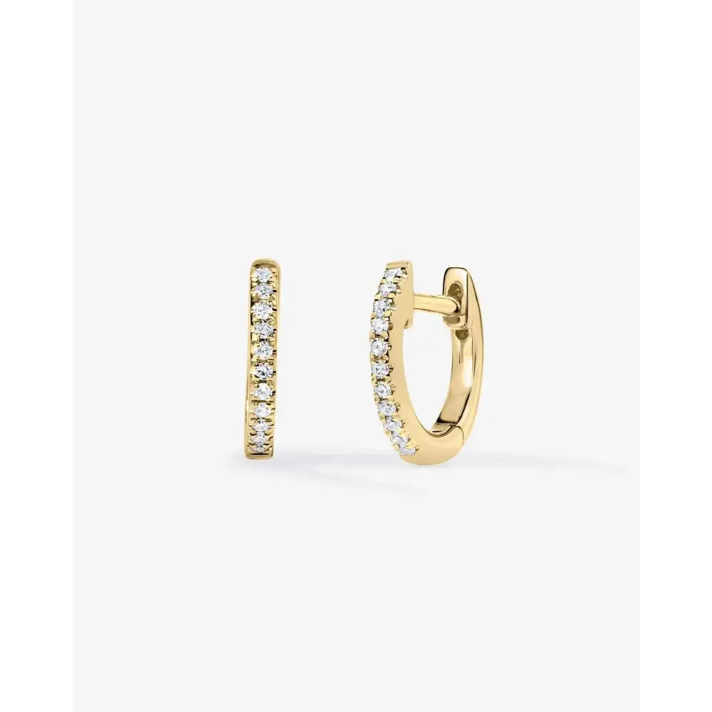 Charming Petite Diamond Huggie Earrings.