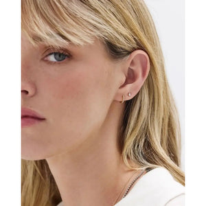 Charming Petite Diamond Huggie Earrings.