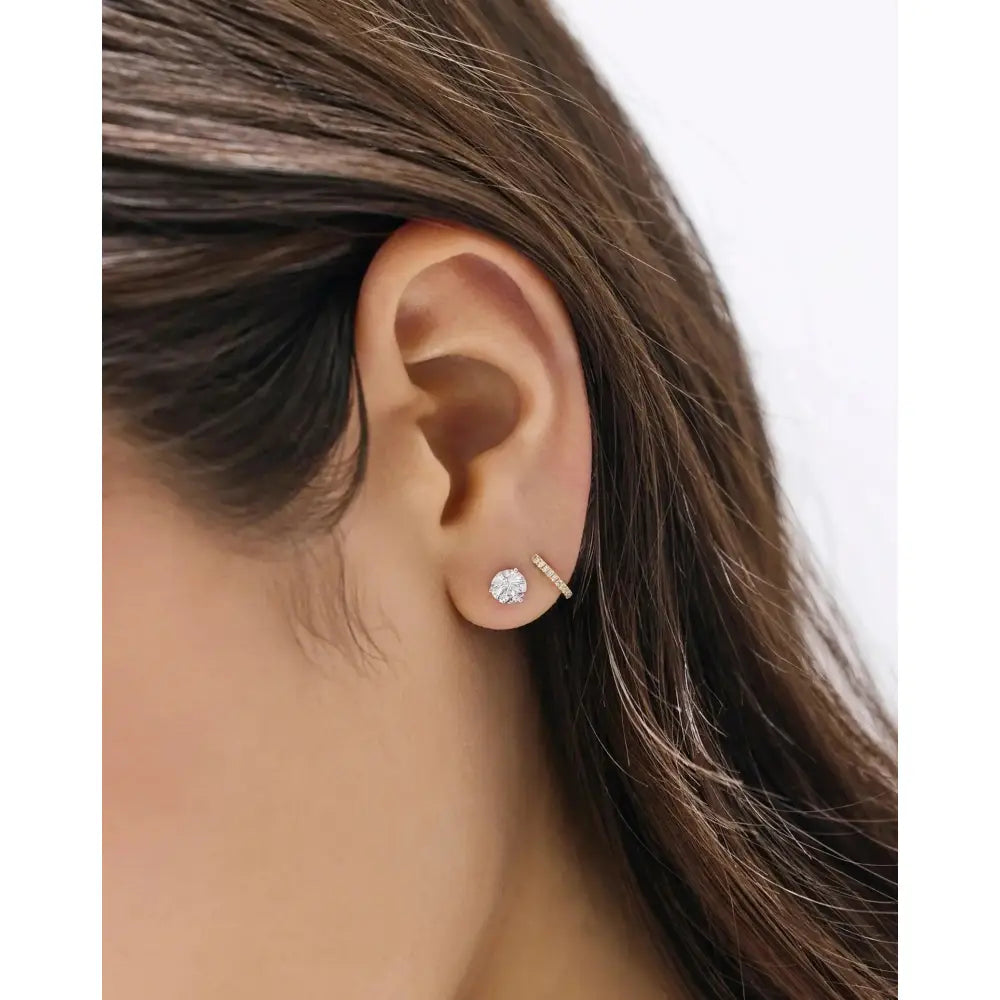Charming Petite Diamond Huggie Earrings.