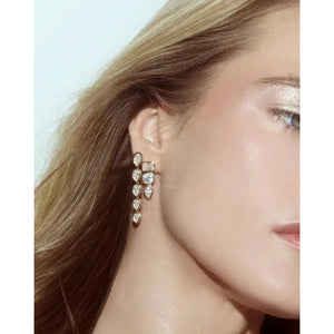 Chic Bezel Mixed Shape Drop Earrings - Elevate Your Style!.