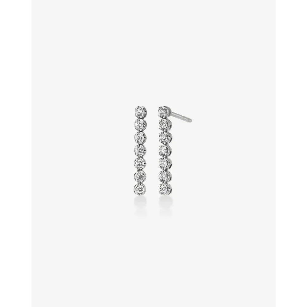 Chic Mini Tennis Drop Earrings for a Touch of Elegance.