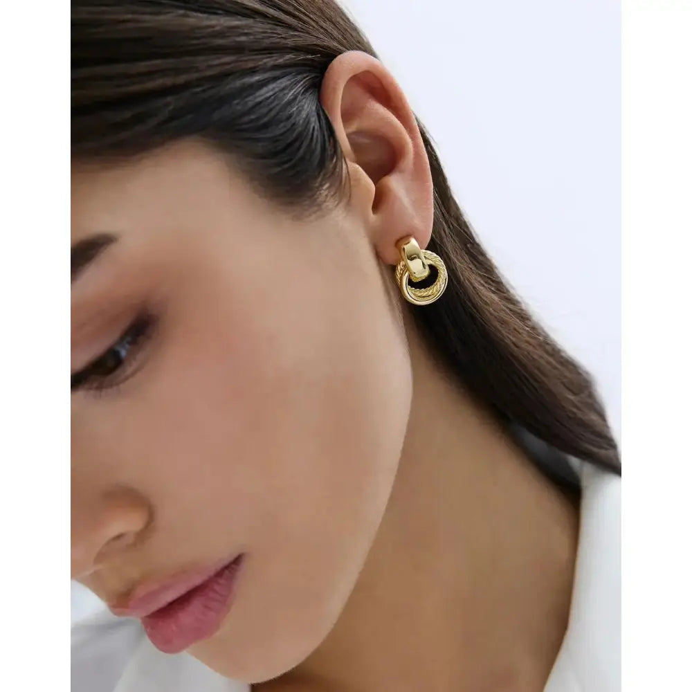 Chic Rope Door Knocker Earrings for a Stylish Touch.