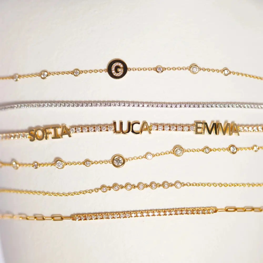 Custom Diamond Name Tennis Bracelet