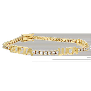 Custom Diamond Name Tennis Bracelet