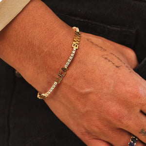 Custom Diamond Name Tennis Bracelet