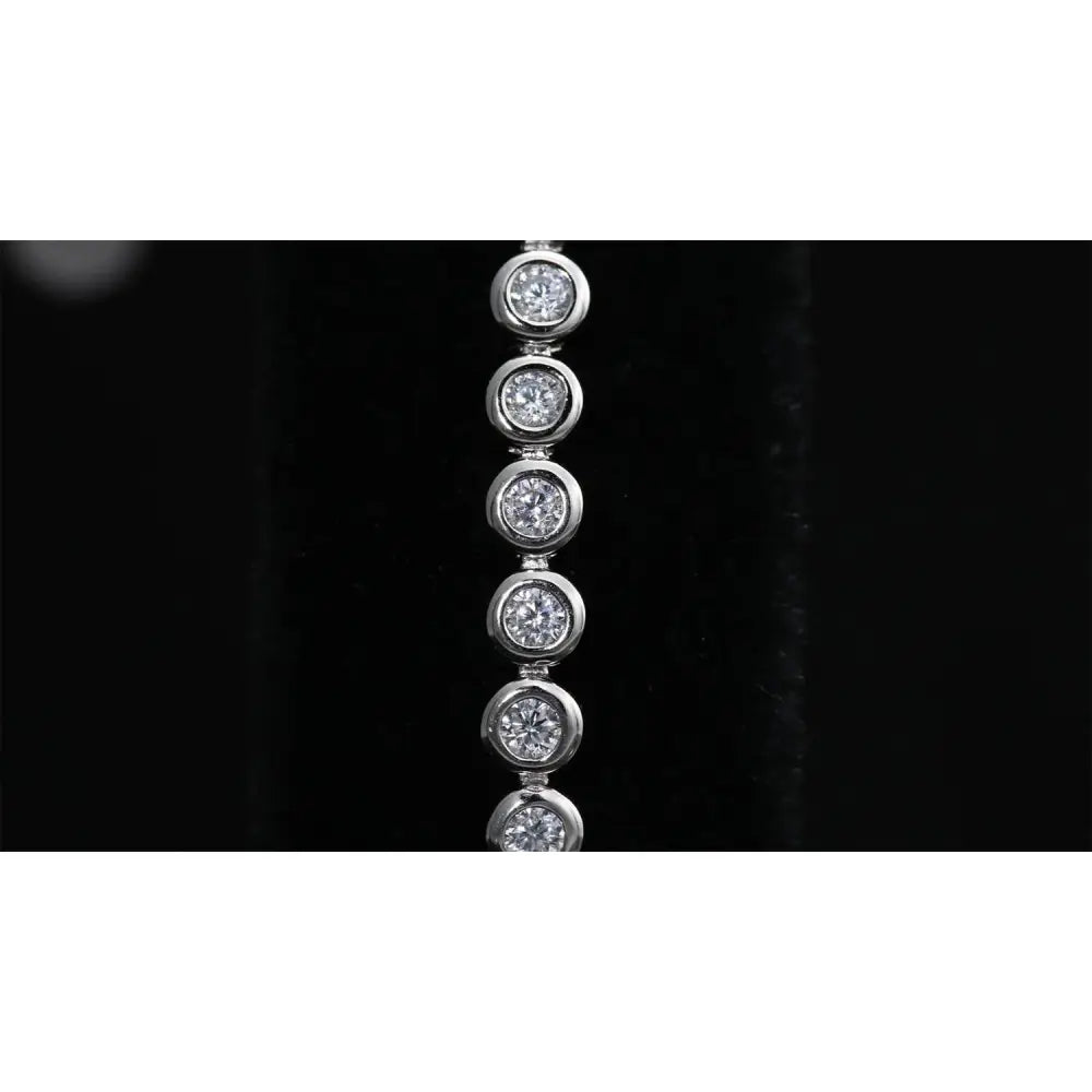 CZ Elegant Tennis Bracelet, Adjustable in Sterling Silver