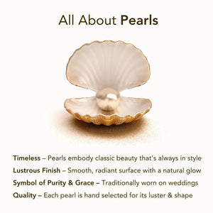 CZ Halo Pearl Stud Earrings in Sterling Silver