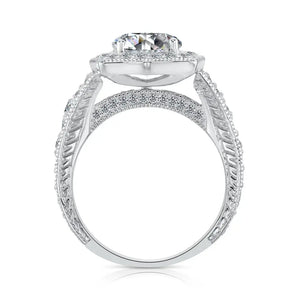 CZ Royal Square Solitaire Engagement Ring - Elegant Sterling Silver Sparkle for Proposals, Weddings & Anniversaries.