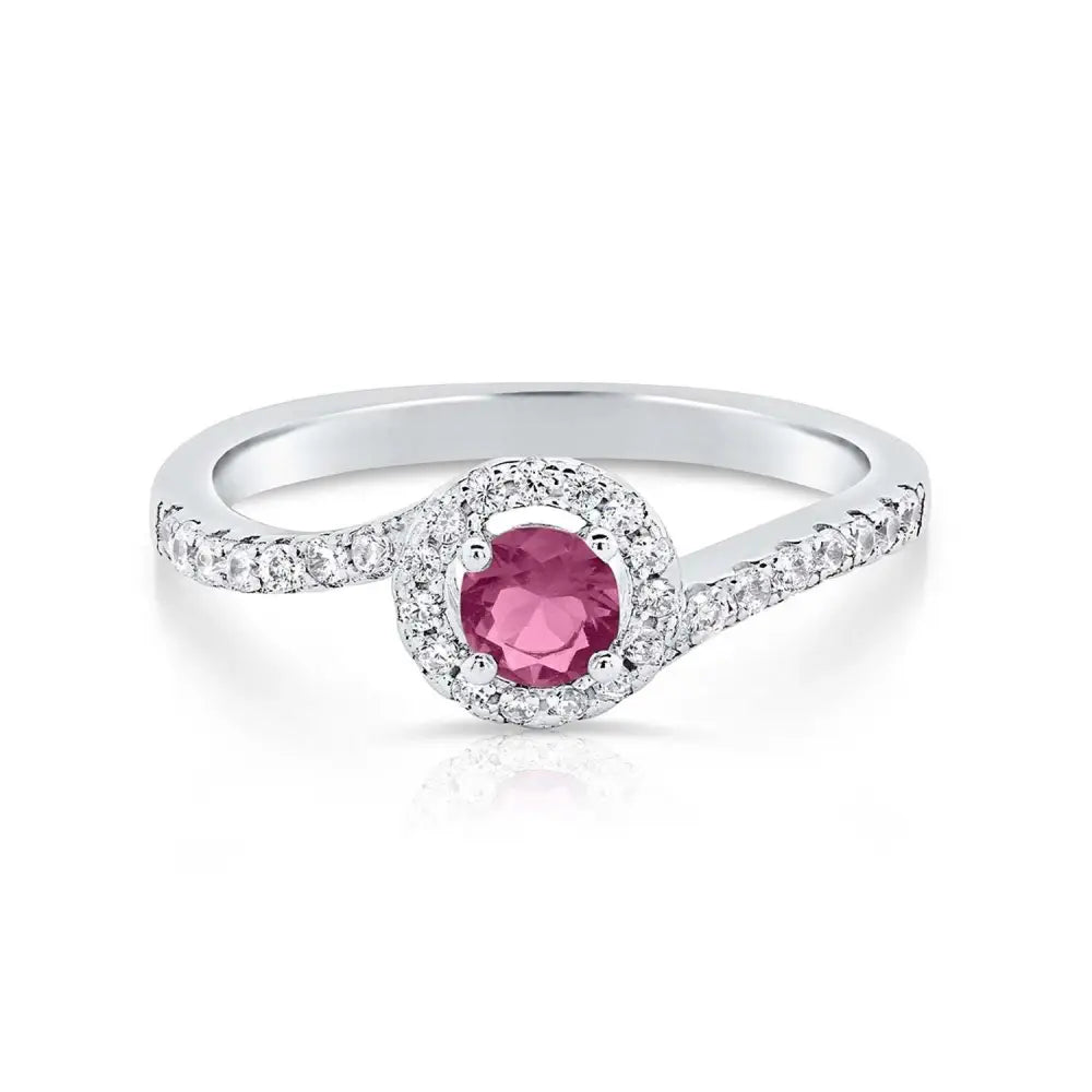 CZ Solitaire Birthstone Ring, Engagement Style In