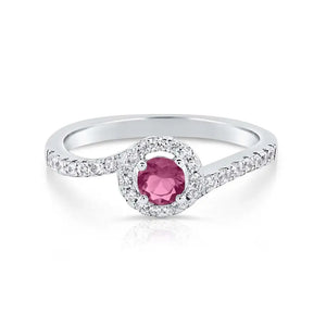 CZ Solitaire Birthstone Ring, Engagement Style In