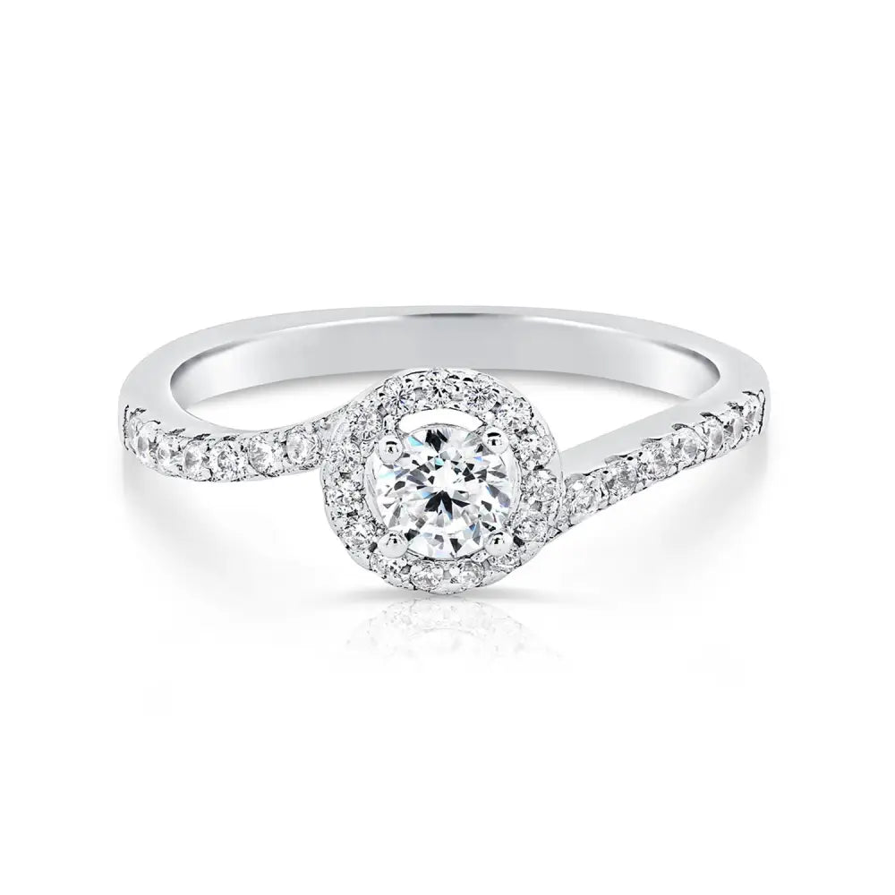CZ Solitaire Birthstone Ring, Engagement Style In