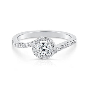 CZ Solitaire Birthstone Ring, Engagement Style In