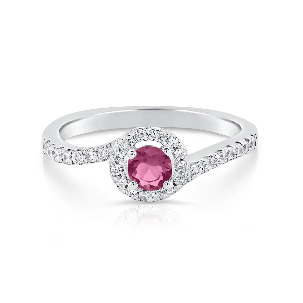 CZ Solitaire Birthstone Ring, Engagement Style In