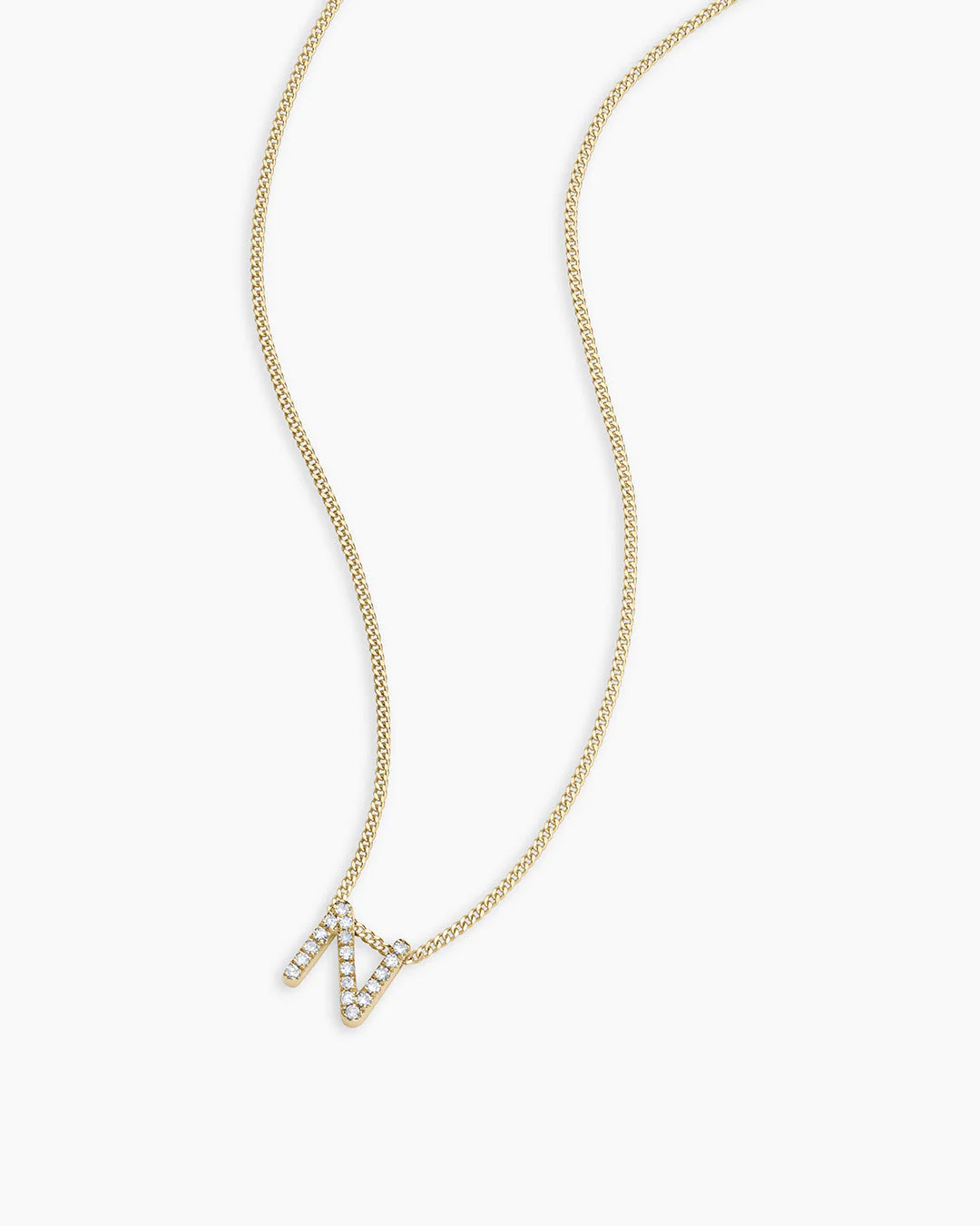 14K Diamond Alphabet Necklace