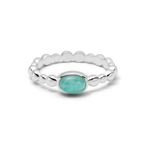 Healing Stone Bobble Ring Sterling Silver