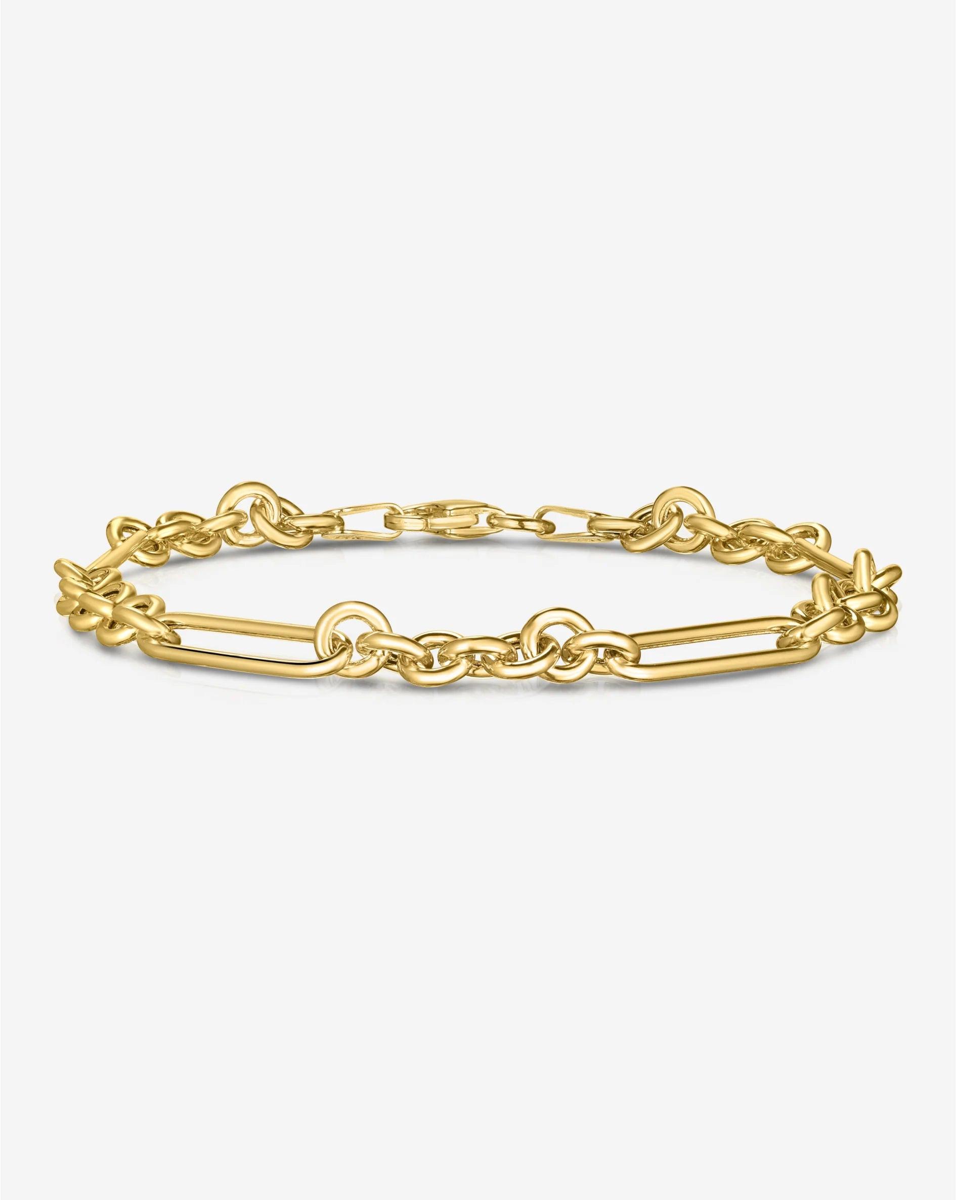 Elegant Mixed Link Chain Bracelet - Perfect for Any Occasion.